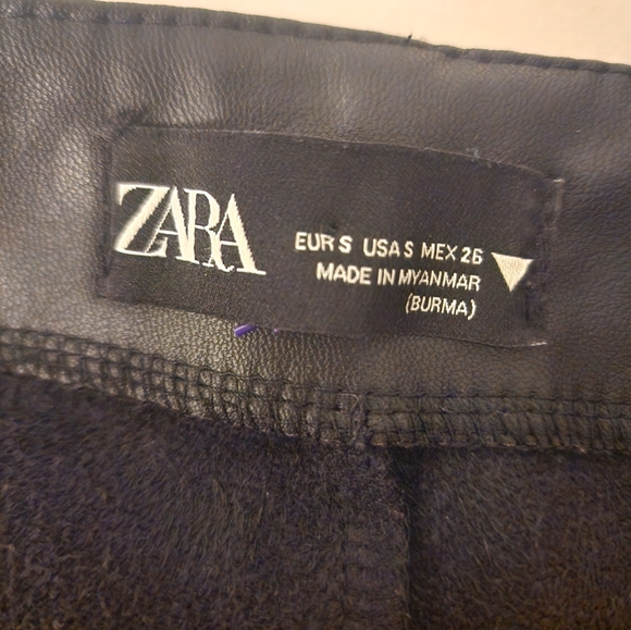 Zara faux leather pants, size small - Picture 6 of 6